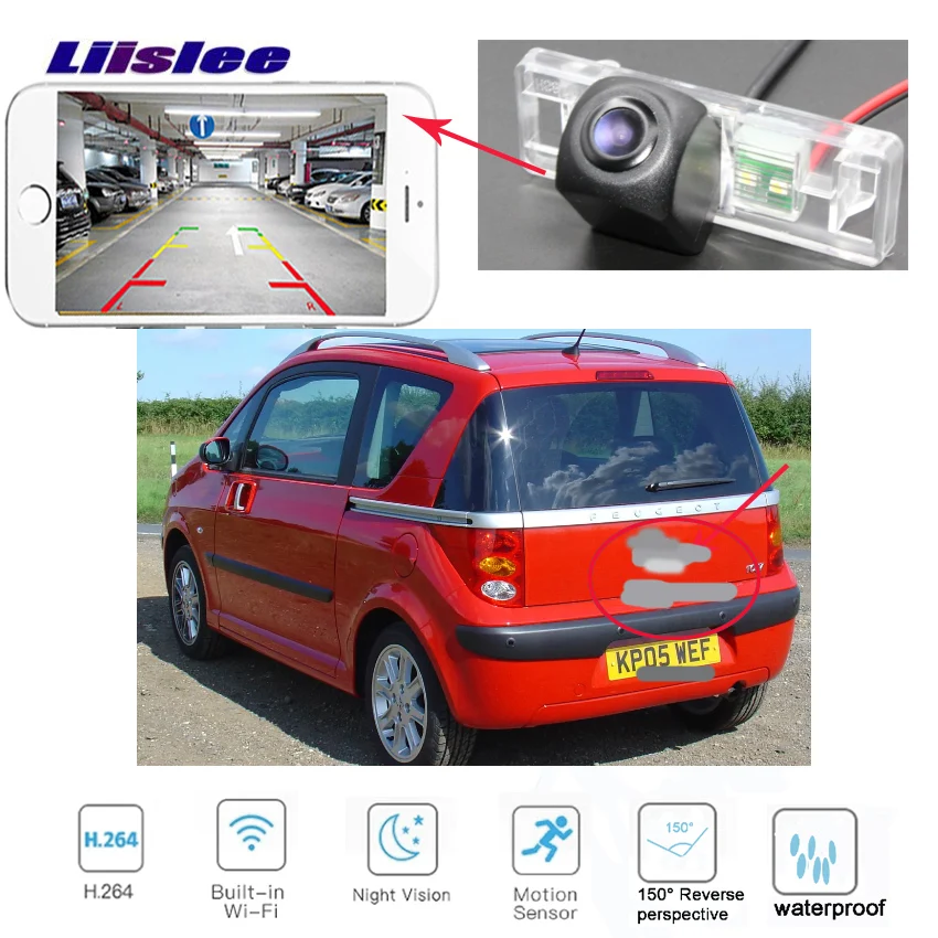 LiisLee беспроводная камера заднего вида для Peugeot 1007 106 3D 5D хэтчбек резервная 4