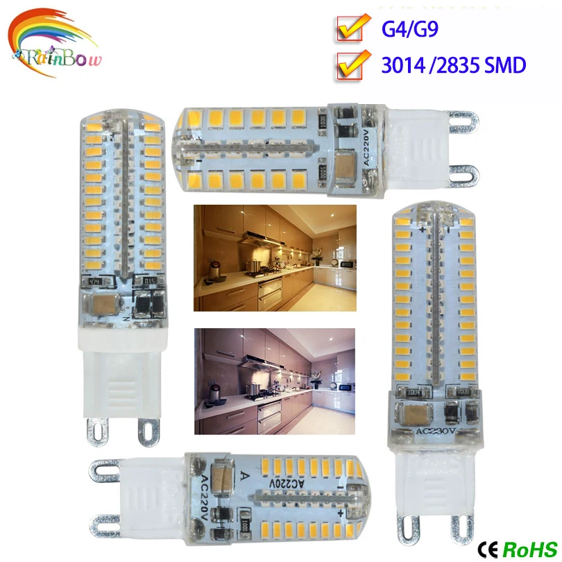 

G4 G9 LED lamp 12V 220V 230V240V 3-12W LED Bulb 2835 3014 SMD 360 Beam Angle LED spot light warranty Lamp light source Crystal