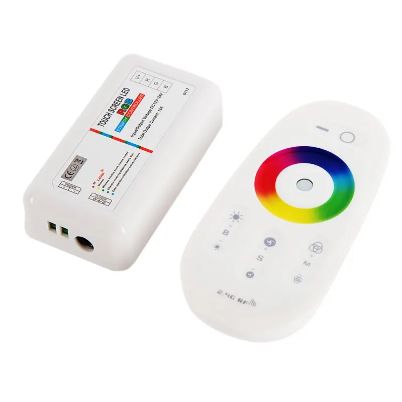 RGB Led Controller 2 4G Touch Screen RF Remote Control For Led strip bulb DC 15A