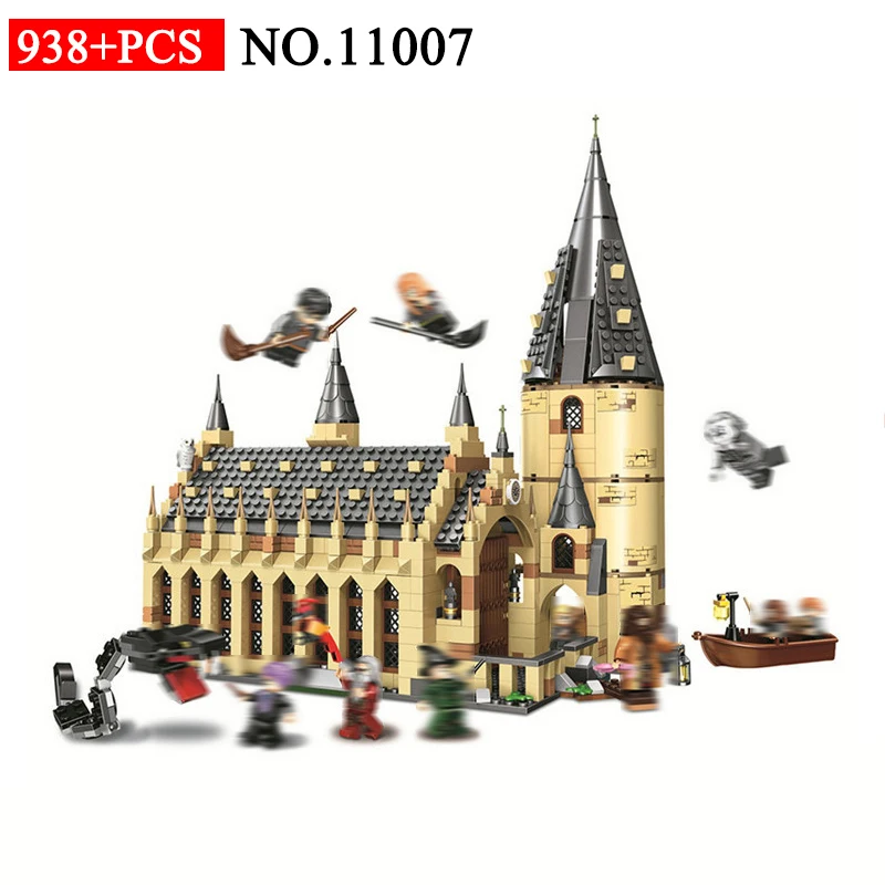 

BELA 11007 Harry Potter Serices Hogwarts Great Hall Compatibility 75954 Harry Potter Building Blocks Bricks Toys For Children