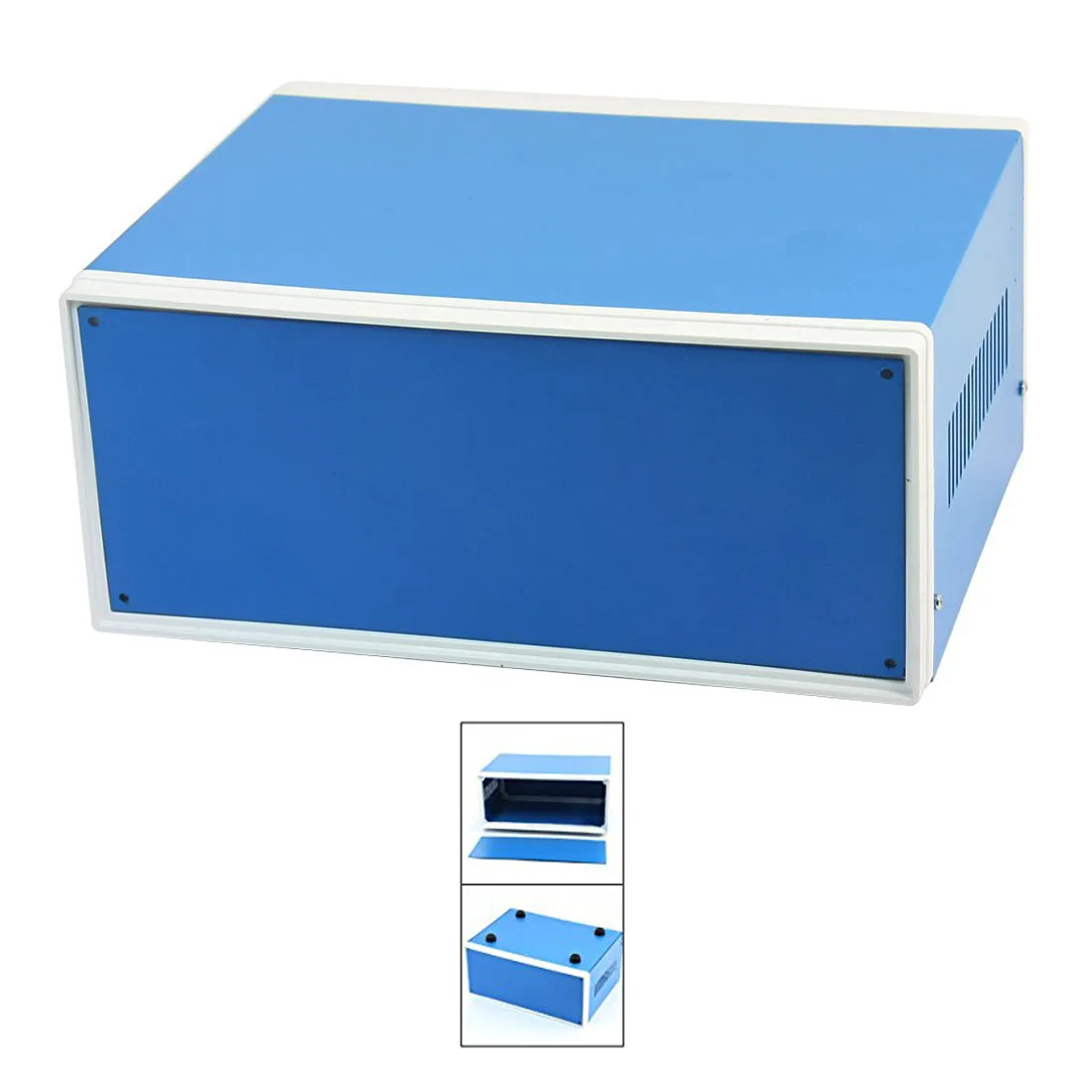 

HHTL-9.8" x 7.5" x 4.3" Blue Metal Enclosure Project Case DIY Junction Box