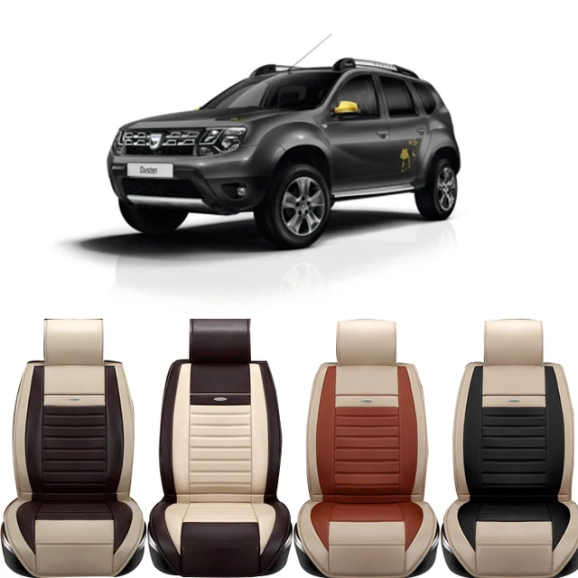 Haute qualité cuir spéciale housses de siège de voiture pour Dacia Sandero Duster Logan noir /