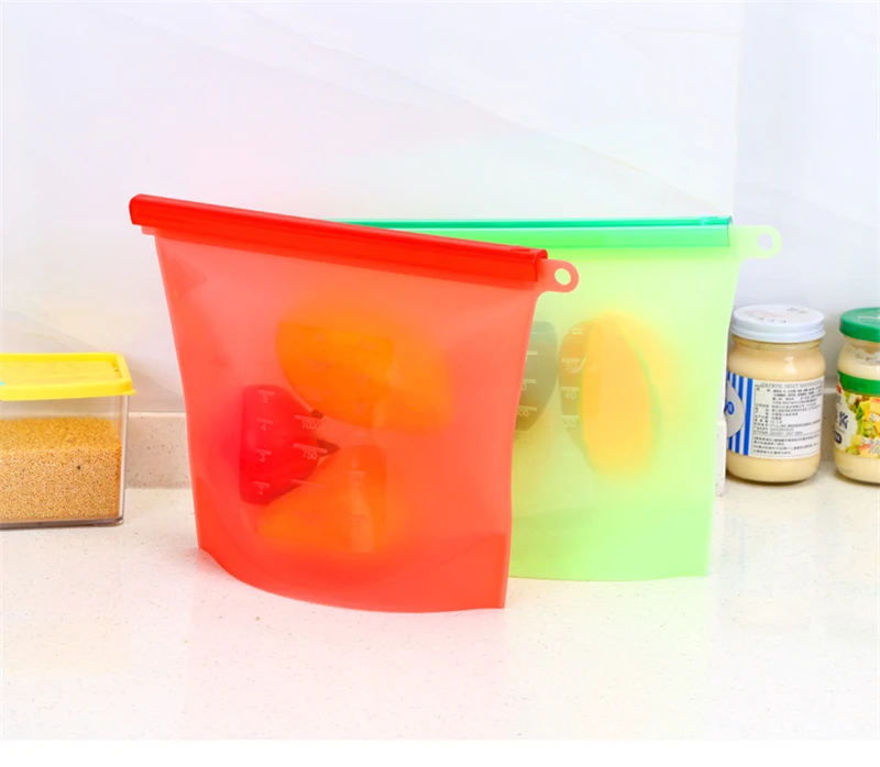 LIYIMENG домашняя Пищевая силиконовая свежая сумка для кухни пищевая уплотнительная сумка для хранения на кухне Органайзер гаджет принадлежности для приготовления пищи