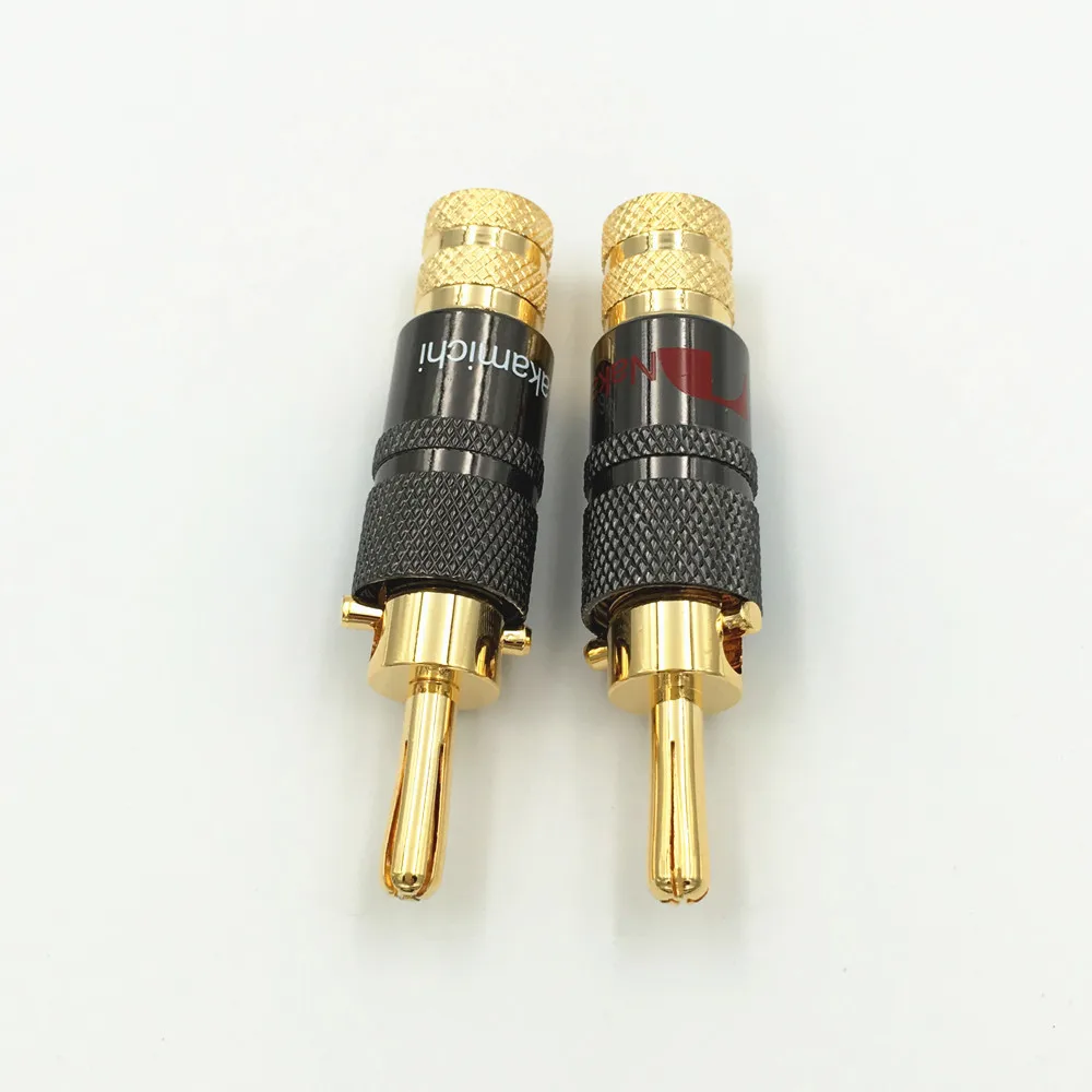 2 шт. высокое качество новый медный динамик Nakamichi кабель Банан вилка с замком