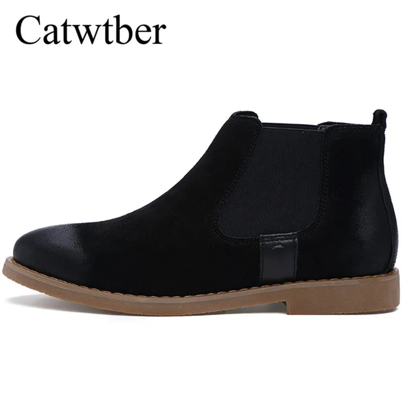 

Catwtber Winter Warm Fur Men Boots Fashion Ankle Motorcycle Working Snow Boots Outdoor Casual Camouflage Vintage Autumn Shoes