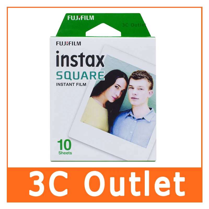 Fujifilm Instax площадь Instant белый край пленки 10 листов для Fuji SQ10 Гибридный формат Фотоаппарат моментальной печати