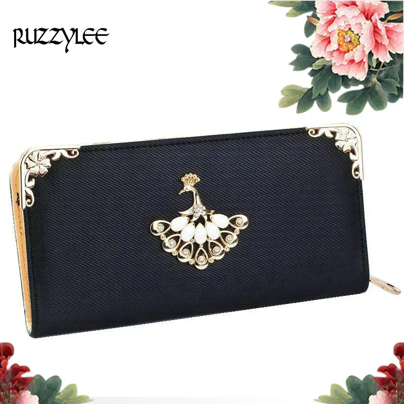

Women Long Zipper Leather Luxury Brand Women's Wallet Woman Female Womens Purses And Ladies New Real Rushed Solid Card Holder
