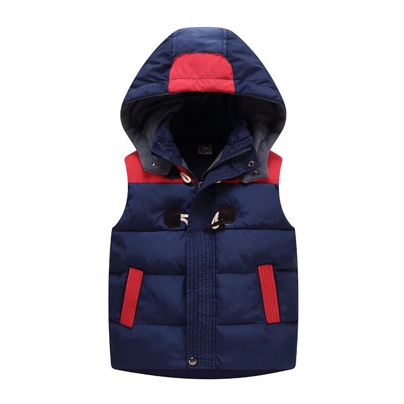 

Children Vest Girl Boys Waistcoat Kids Clothes Toddlers Thick Coat Autumn Winter Baby Hooded Padded Warm jacket Outerwear&coat