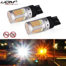 O diodo emissor de luz ijdm 7443 canbus nenhum flash hyper 44-smd switchback cor dupla conduziu as lâmpadas do sinal de volta para ford f150 f250 f350 ou mustang