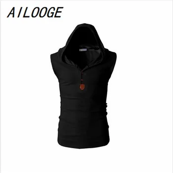 

AILOOGE Mens Hooded Tactical Vest Sleeveless Jacket For 2017 Man Waistcoat Tactical Motorcycle Brand Vests Winter Male Coat
