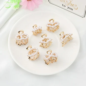 

Elegant Crystal Imitation Pearl Hair Clip Claw Charm Hairpin Crab Alloy Hair Claw Women Hair Styling Tools