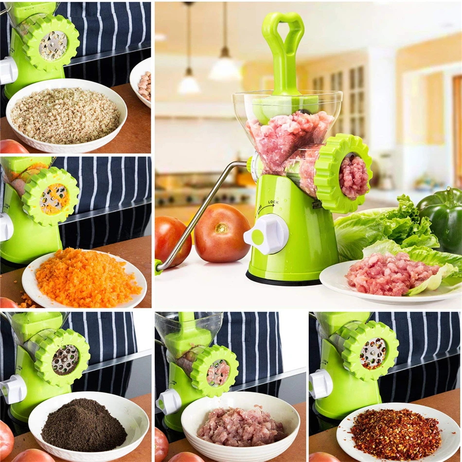 

VOFVIFO Multifunctional Manual Meat Grinder 3-In-1 Sausage Machine Pasta Maker Vegetable Mincer Kitchen Tool