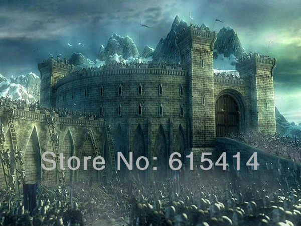 02 Castle Fortress Helms Deep Wall besieging The Lord of The Rings  18''x14'' wall Poster with Tracking Number|ring scarf|poster snapposters  cities - AliExpress