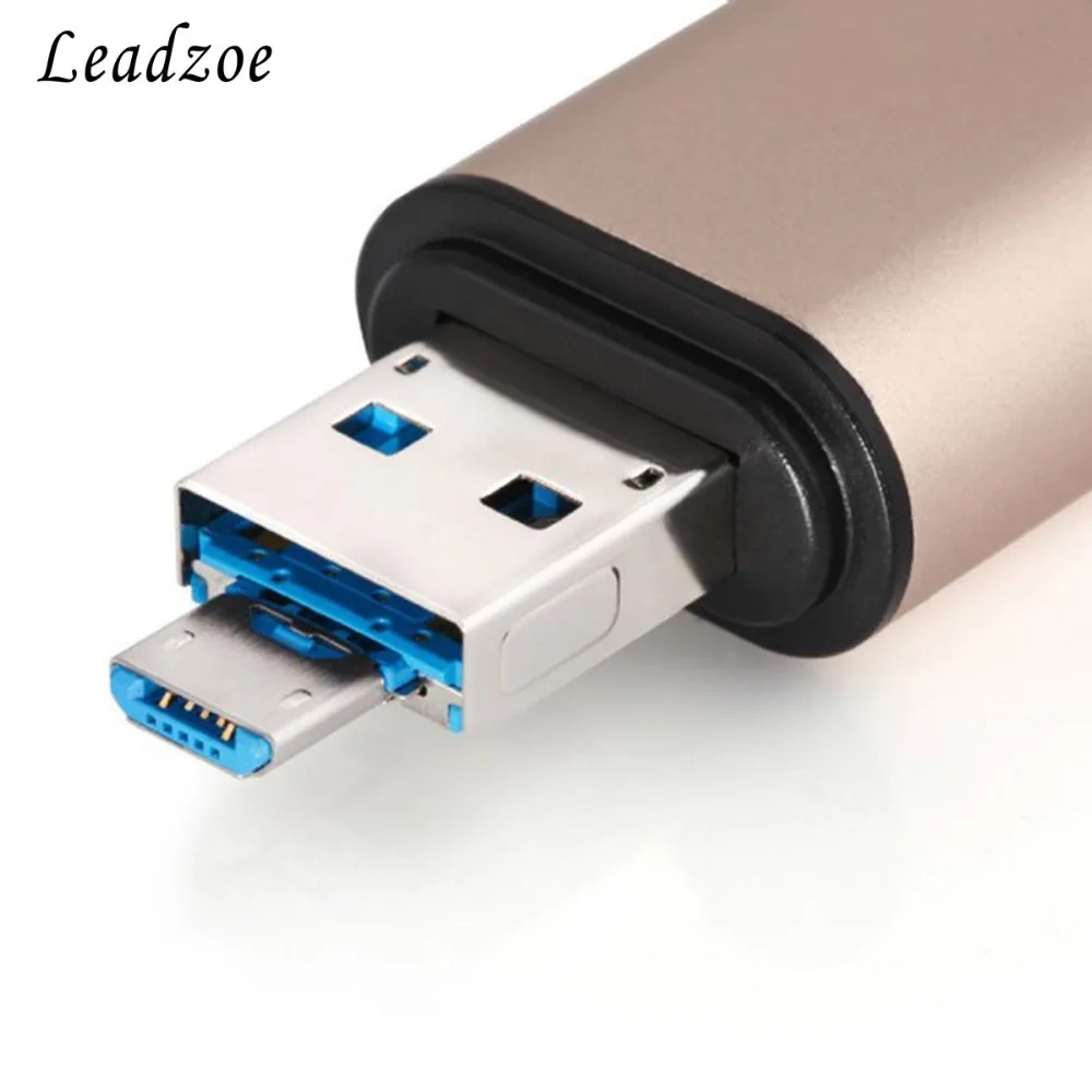 Card Reader 3 in 1 ,USB Type C , Micro-USB & USB Combo to 2-Slot TF / SD Card Reader OTG Card Adapter, Supporting Simultaneous R Card Reader 3 in 1 ,USB Type C , Micro-USB & USB Combo to 2-Slot TF / SD Card Reader OTG Card Adapter, Supporting Simultaneous R