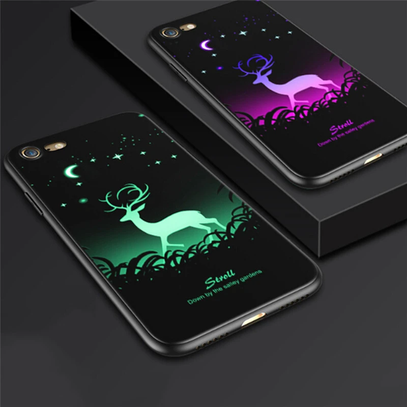 

3D Touch Luminous Case for iPhone XR Pattern Phone Case TPU Bumper PC Protection Cover for iPhone XS MAX iPhone XR XS Phone Case