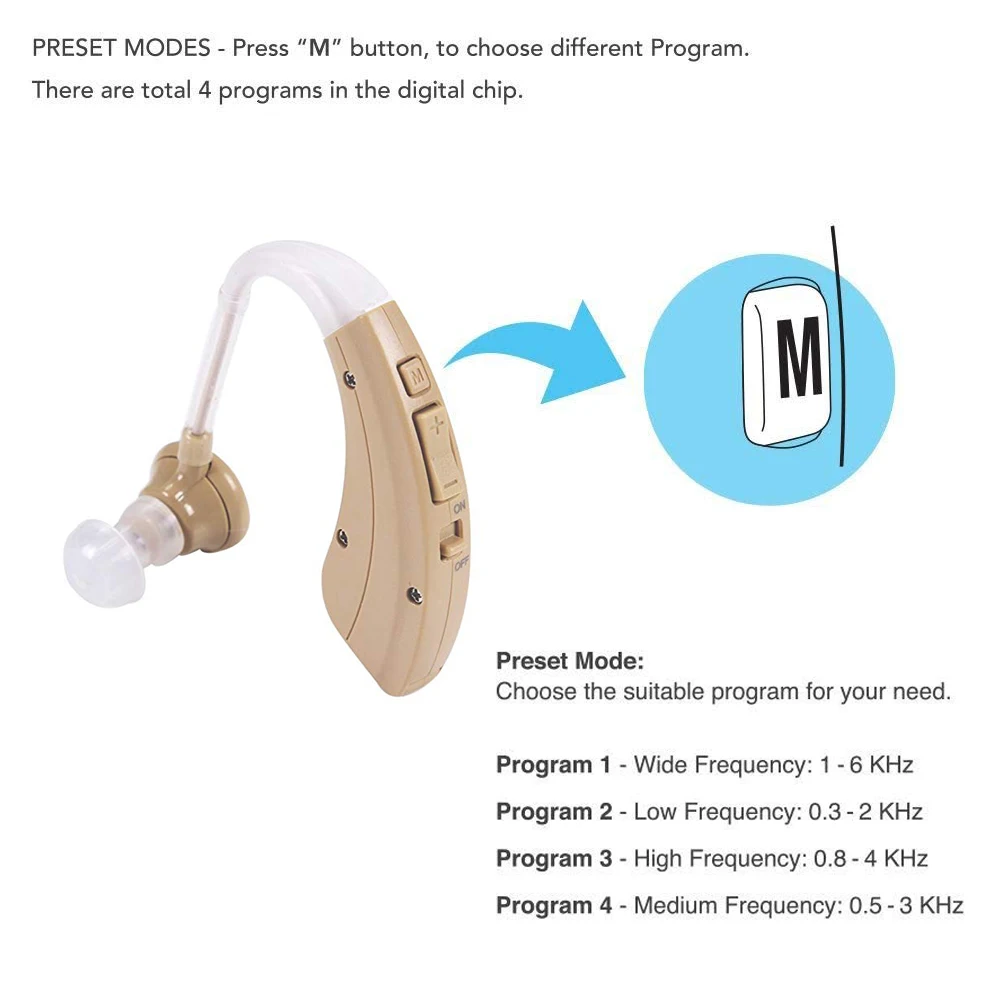 220 Premium Quality Hearing Aid Digital voice Amplifier Hearing Sound Amplifier Hearing Aids
