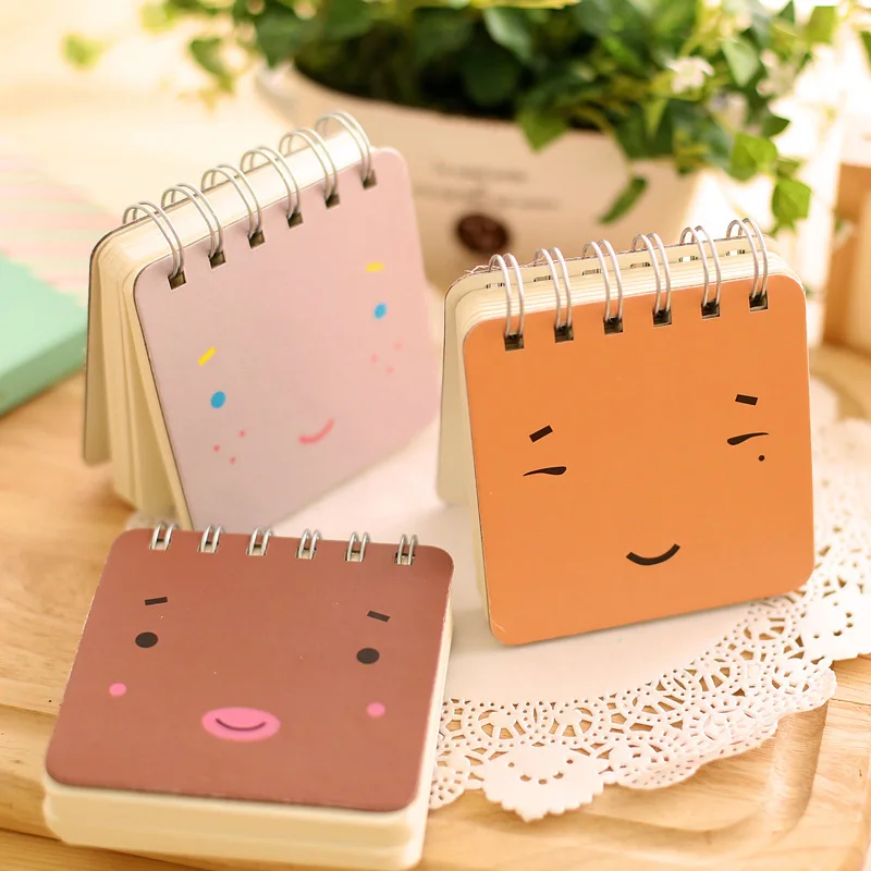 

1Pcs New 144pages Kraft Smile Mini Pocket Notebook Book Office Stationery Diary Planner Notepad for School Student Gift E0424