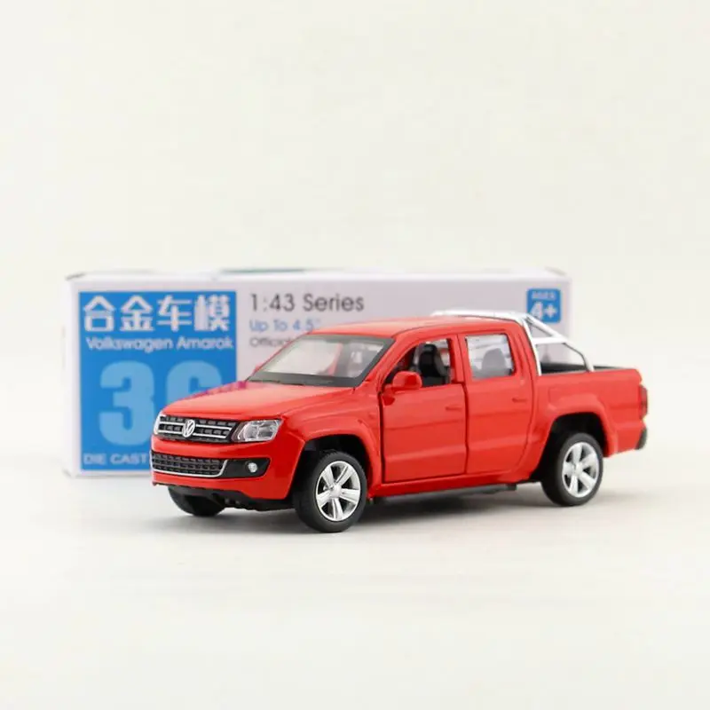 /литая под давлением металлическая Игрушечная модель/1:46 Масштаб Volkswagen Amarok пикапа/оттягивание/образовательная Коллекция/подарок для детей - Цвет: Красный