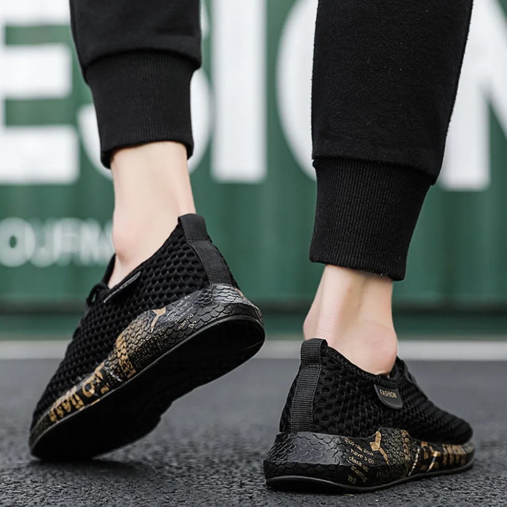 2019 Summer men's flying woven mesh breathable sports shoes platform lightweight non-slip comfort sneakers homens for male 40J14 (13)