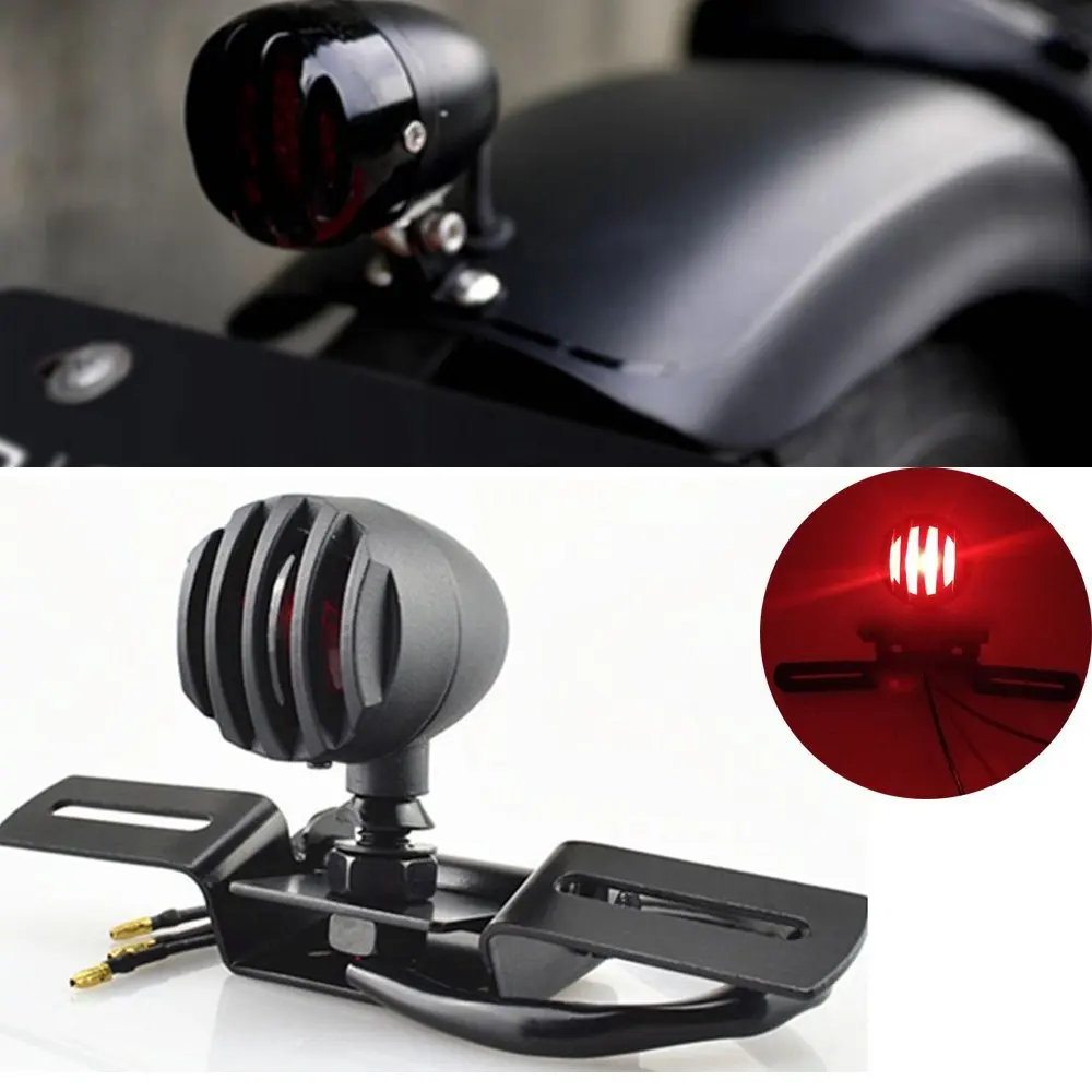 1Pcs 12V 10W Motorcycle Tail Light Stop Licenses Brake font b Lamp b font For Chopper