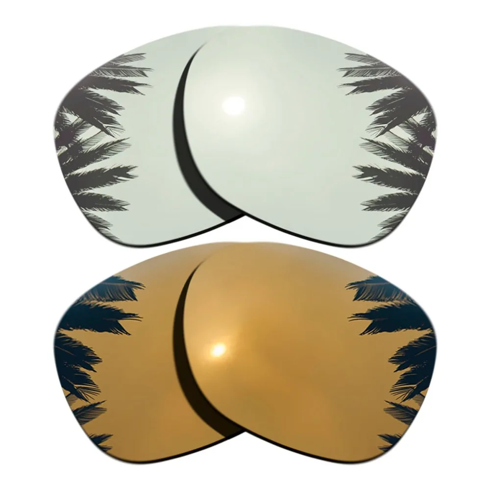 Серебряное зеркальное+ бронзовое Золотое зеркальное покрытие) 2 пары поляризованных сменных линз для защиты от UVA и UVB в гараже