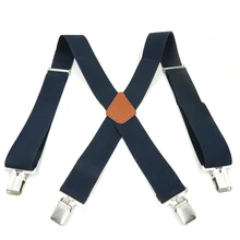 JIERKU подтяжки мужские подтяжки 4 зажимы подтяжки брюки ремень отец/подарок для отца 5,0*120 см JK4C078