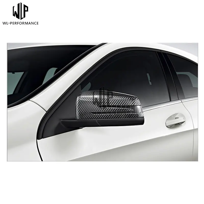 C Класс карбоновое волокно Stickup зеркальная Крышка для Mercedes Benz Class W204 C180 C200 C300 c63 07 UP
