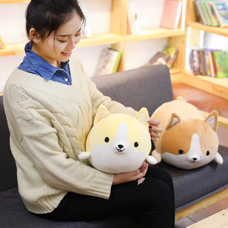 Cute Corgi Plush Toy Soft Stuffed Animal Cartoon Pillow