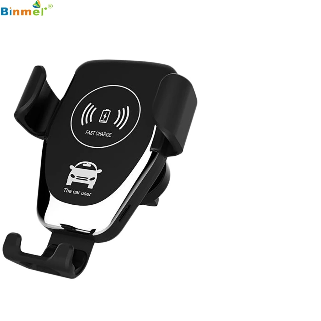 

Binmer Qi wireless automatic clamping QC3.0 fast car aerator ventilation mounting bracket 10W for Wireless charging mobile phone