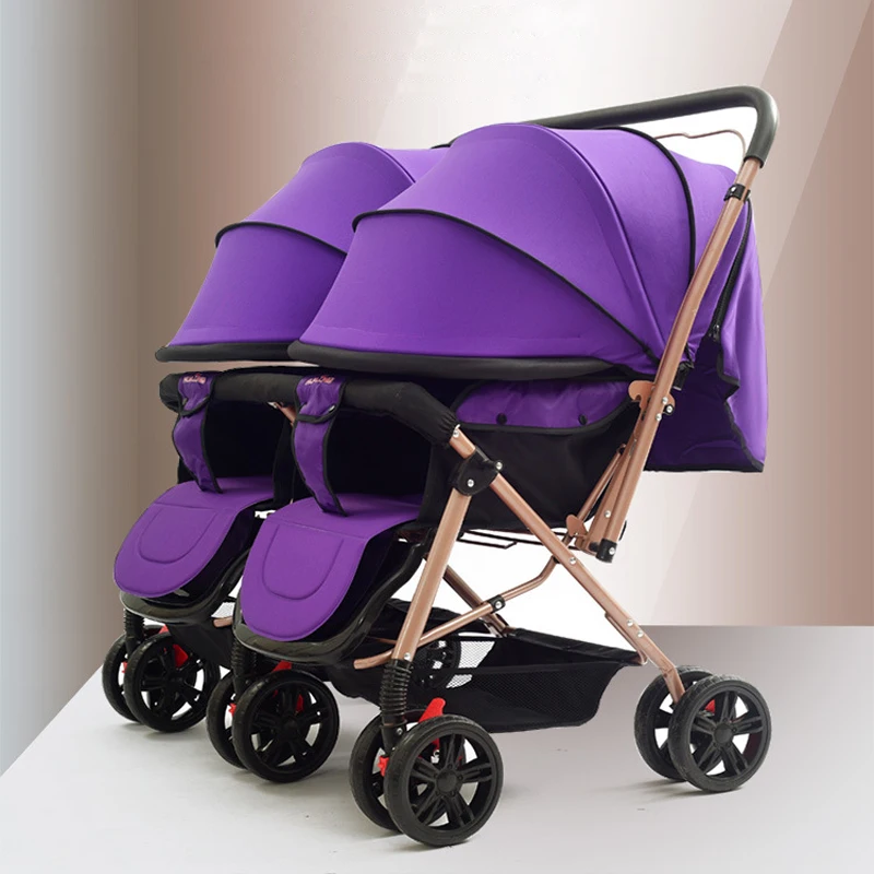 

double stroller portable twins strollers can sit can be folded baby stroller for newborns