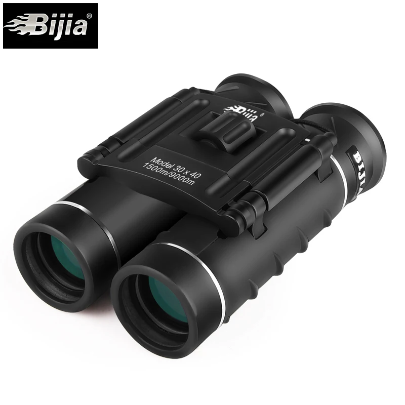 BIJIA 30X40 عالية مرات مطوية الصيد المدمجة مناظير تلسكوب مع Bak4 جميع البصرية FMC فيلم الأخضر ل الصيد السياحة
