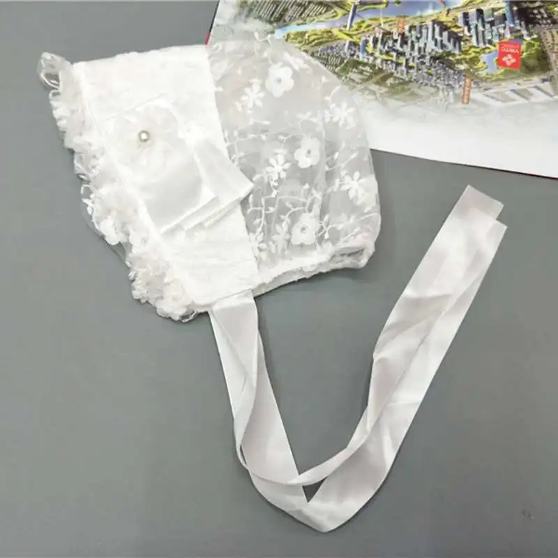 Детская летняя сетчатая шляпка Gorro infantile Verano с кружевом и цветочным узором для