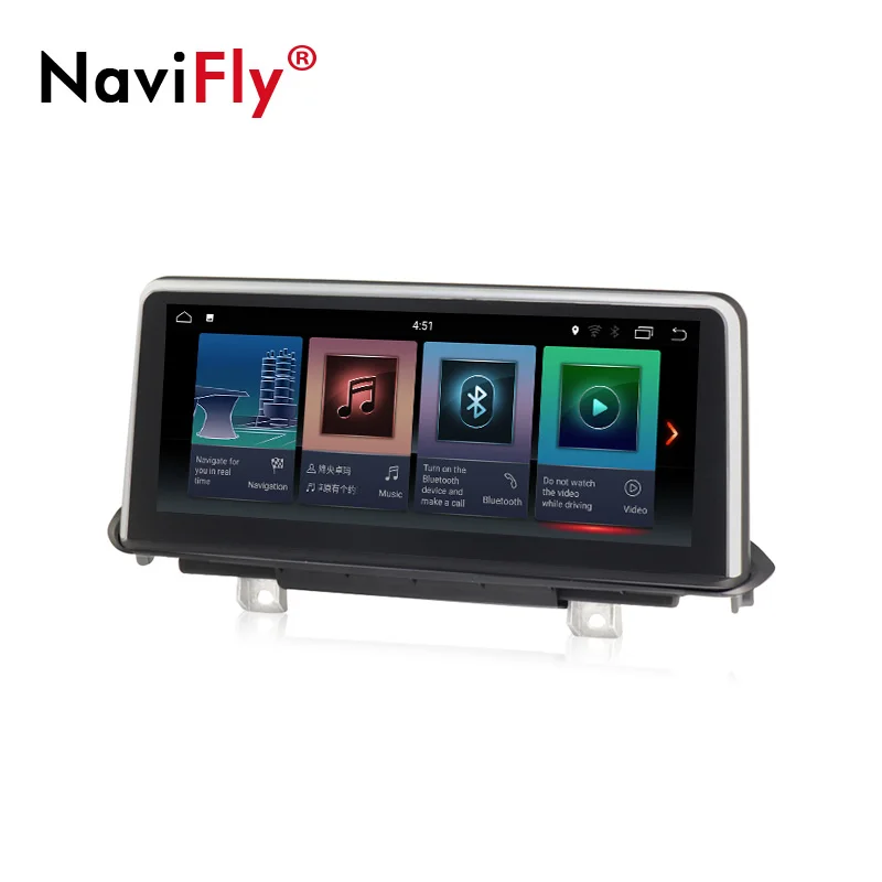 Cheap NaviFly 10.25 inch Android 7.1 car GPS Navi multimedia player for BMW X5 F15 2014-2017 Original NBT system ID7 UI WIFI BT MAP 3