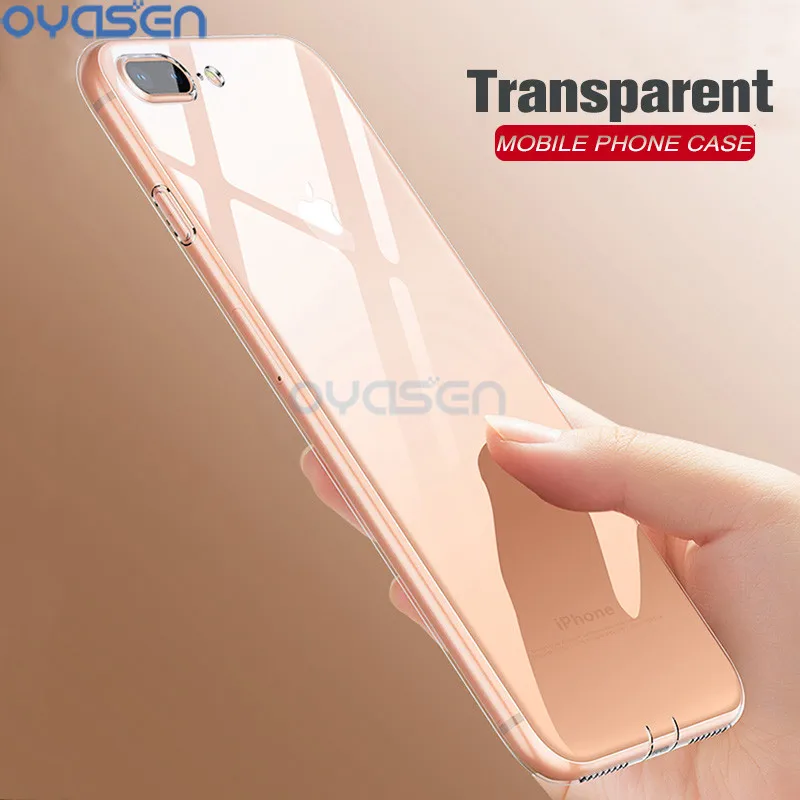 

Ultra-thin Transparent TPU Cases For iPhone 8 8Plus Soft Clear Silicone Full Protective Phone Shell For iPhone 8 Plus Capa Coque