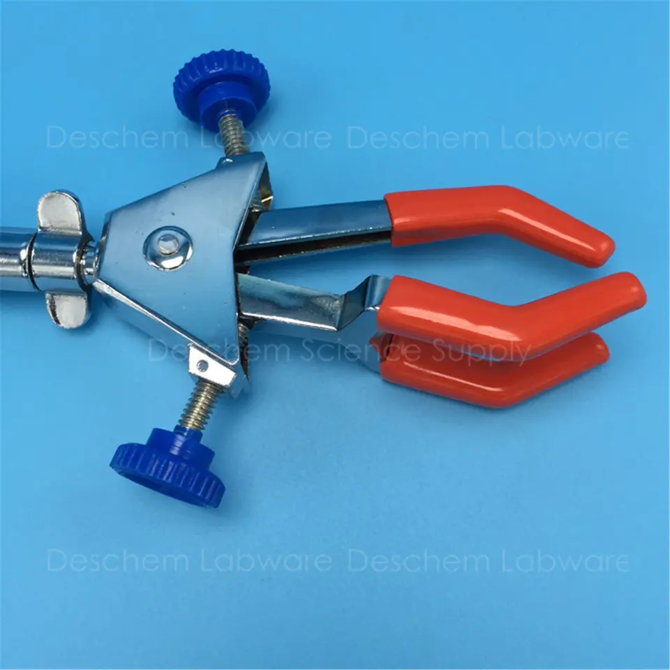 Lab Flask Clamp Adjustable and Convenient Three-Prong Swivel Flask Clamp Lab Test Tube Condenser Lab Holder