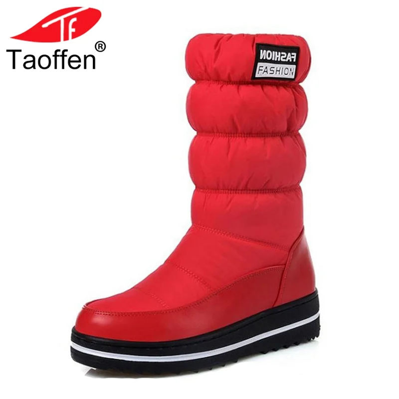 Taoffen Plus Size 35-44 New Snow Boots Women Warm Cotton Down Winter Shoes Woman Short Boots Fur Platform Ladies Mid Calf Boots Taoffen Plus Size 35-44 New Snow Boots Women Warm Cotton Down Winter Shoes Woman Short Boots Fur Platform Ladies Mid Calf Boots