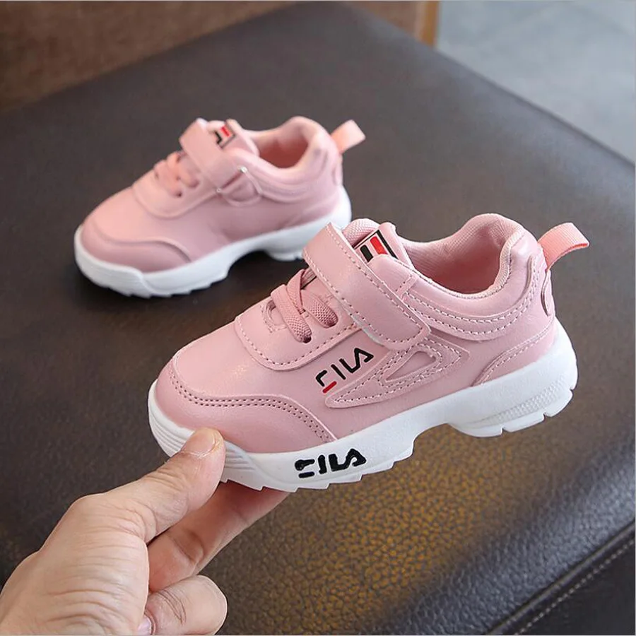 

2019 New Kids Girls Shoes for Children Causal Sneakers Baby Girl Comfortable Shoes White Black Pink Shoes Sneakers Kids Sneaker