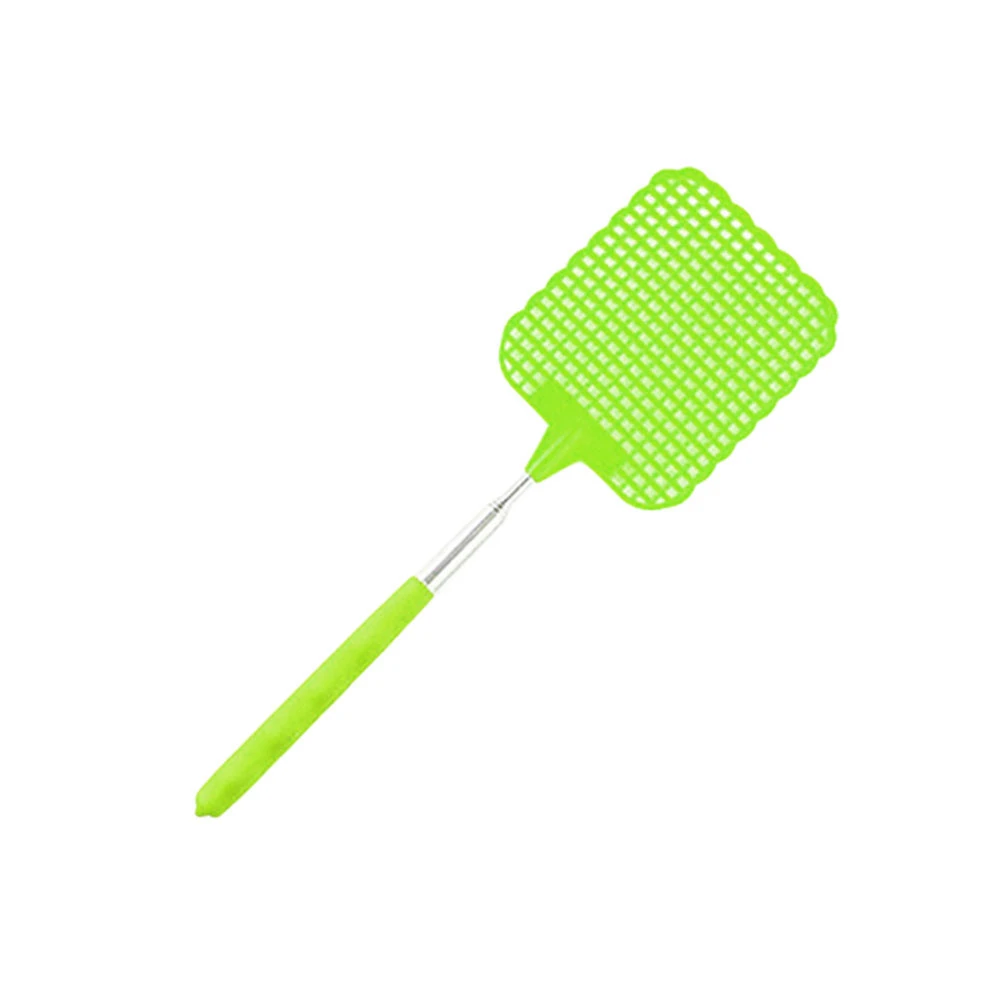 Телескопическая мухобойка Выдвижная против комаров и вредителей летние домашний кухонный инструмент - Цвет: Зеленый