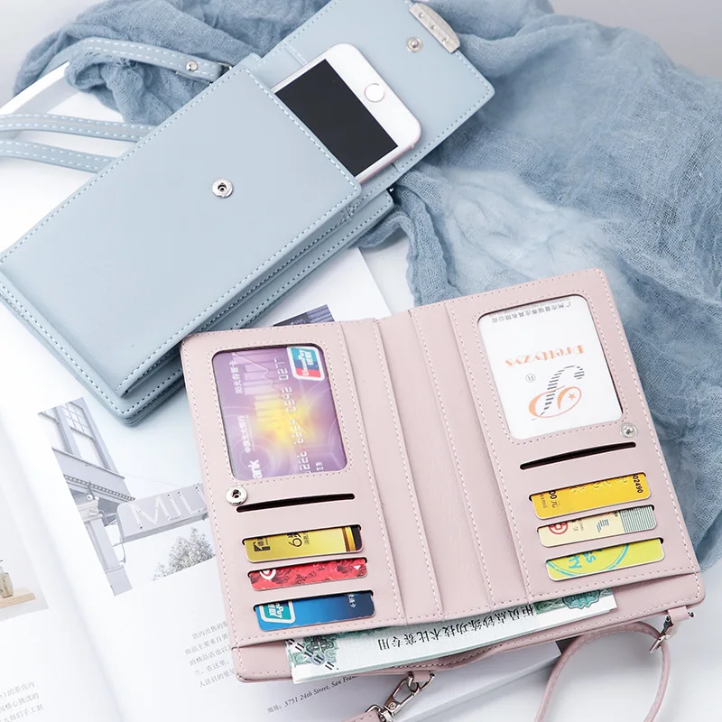 

Women Phone Bag Organizer Wallet Cell Phone Wallet Big Card Holders Wallet Handbag Purse Clutch Messenger Shoulder Straps Bag