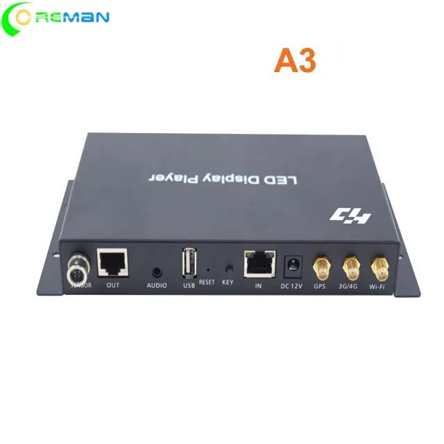

HD-A3 Async player box huidu full color USB led controller support wire app operation outdoor SMD led screen