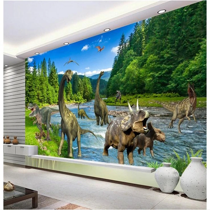 

beibehang Customized 3d wall murals wallpaper 3 d hd jungle river waterfall adornment picture 3d sitting room photo wallpaper