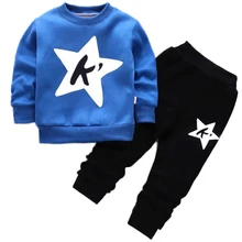 Зимние Топы; Детский костюм для малышей; Одежда для мальчиков; детский спортивный костюм из 2 предметов; утепленная Осенняя теплая одежда; Свитшот; 5T