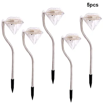 

5pcs Garden Solar Lights Outdoor Waterproof Light Sensor Control Solar Powered Lamp Colorful Landscape Yard Pathway Decorative