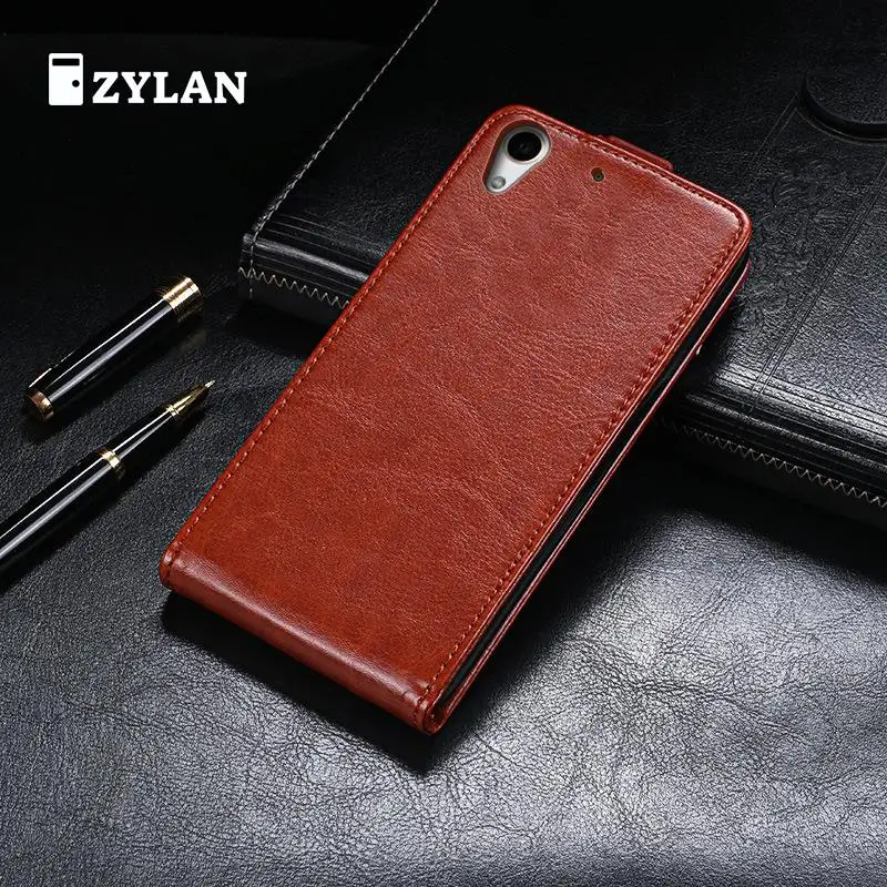 ZYLAN Flip Leather Case For HTC Desire 728 728G D728T D728W Up and Down Cover Shell Housing Back Coque Capa + GIFT | Мобильные