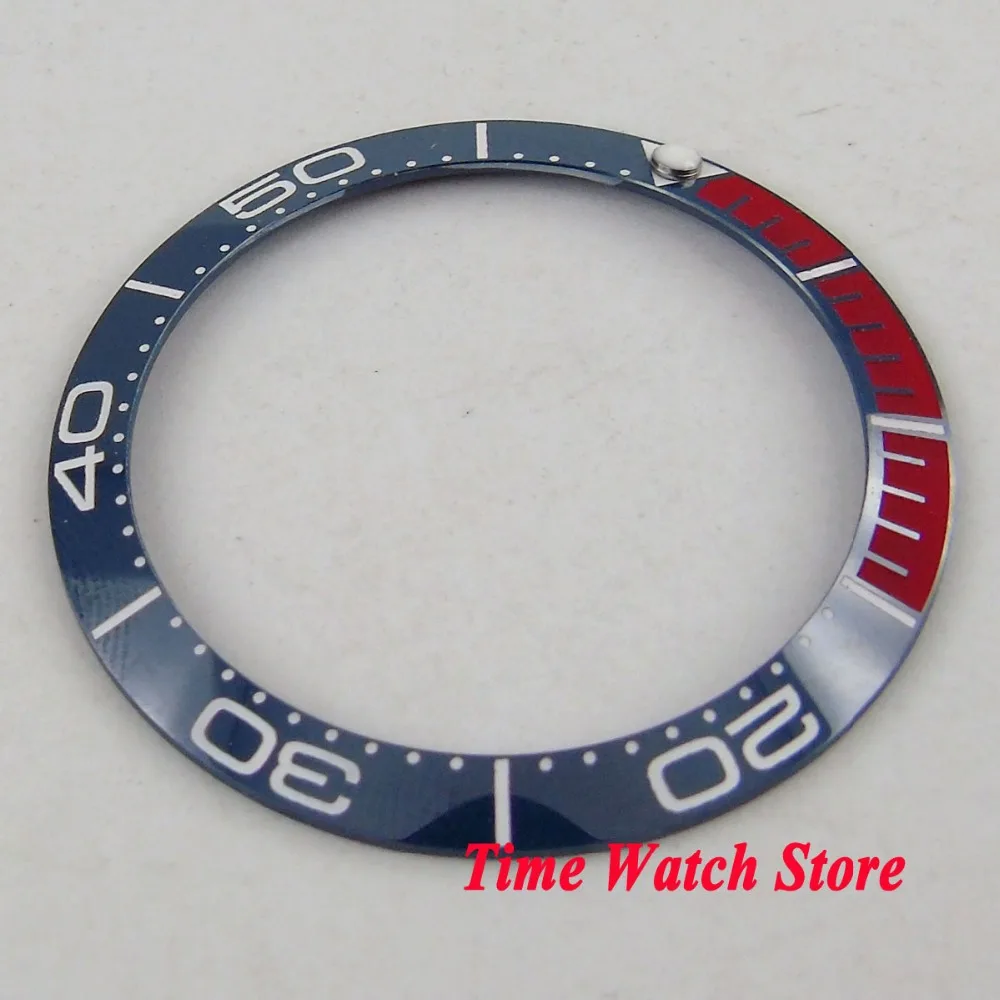 Твердый 38 мм красный синий светящийся керамический ободок вставка подходит для 40 мм SUB мужские часы B40