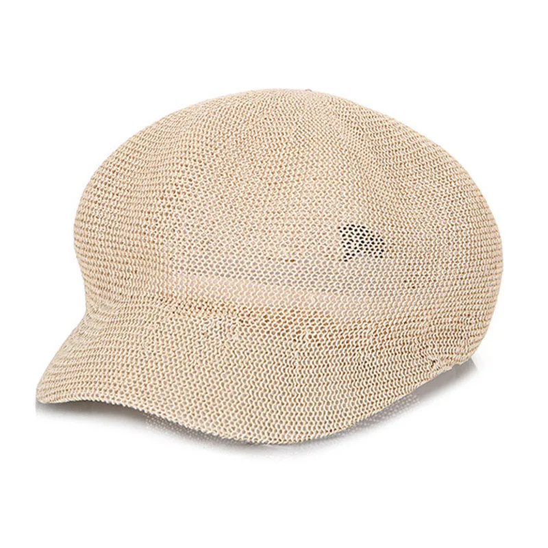 Женская шапка модная повседневная Уличная кепка газетчика простые головные уборы освежающие дышащие солнцезащитные очки Распродажа - Цвет: Khaki