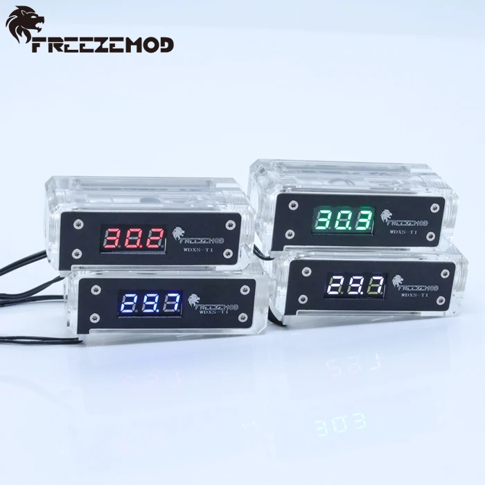 

FREEZEMOD computer pc water cooler Digital thermometer with temperature sensor coloful digital. WDXS-T1