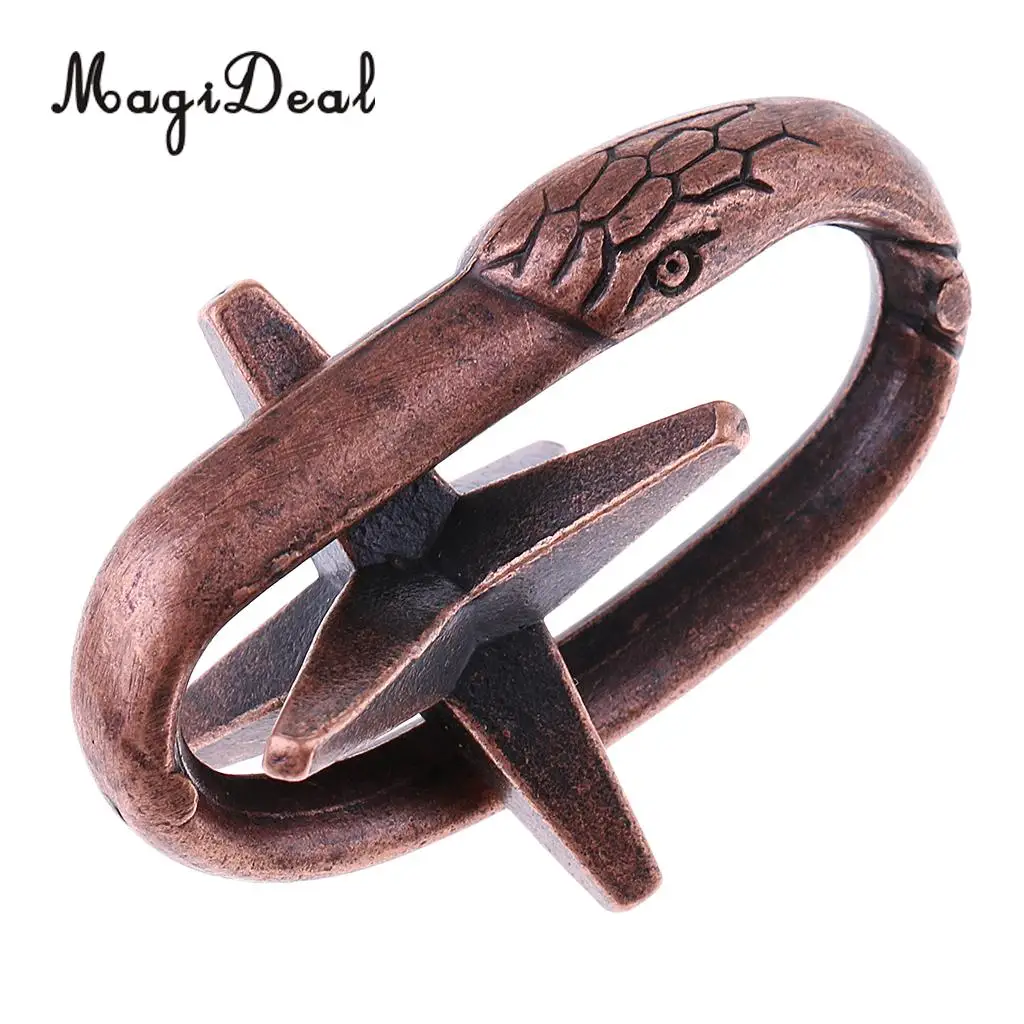 High Quality 1Pc Alloy Star Ring Puzzle Classic Metal Brain Teaser IQ EQ Test Toys for Kids Adults Children Youth Birthday Gift