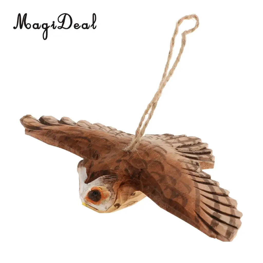 100% Hand Carved Vivid Wooden Animal Wood Hanging Decoration Wind Chimes Garden Wall Hanging Crafts Gifts Retro Outdoor Decor