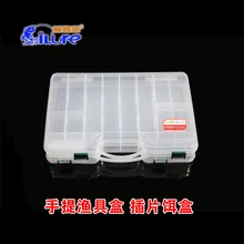ILure 28,5*19*5,7 см Пластик коробка для рыболовных приманок Fly приманки Чехол Аксессуар для рыбалки Коробка рыболова рыболовный инструмент чехол два слоя